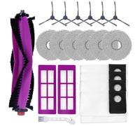 Heykewi Accessories Kit for Eureka J15 Pro Ultra Robot Vacuum Cleaner Spare Parts, 1 Roller Brush, 6 Side Brushes, 6 Mop Pads, 4 Dust Bags, 2 Filters, 1 Clean Brush
