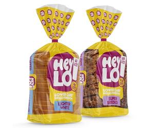 Heylo 1 x Lighter White Keto Bread 300g Loaf 1 x Super Seeded Keto Sliced Bread 450g
