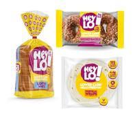 HeyLO! Bestseller Bundle - 1 Pack White Loaf 300g, 1 Pack of 2 Bagels, 1 Pack of 6 Wraps - All Keto Friendly