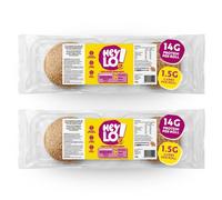 HeyLO! Gluten Free Seeded Rolls, 2 Packs (4 Rolls x 85g), 14g Protein and 1.5g Carbs per Roll, Low Carb High Fibre Keto Bread Rolls, Sesame Seeded, Freezable, Coeliac Friendly
