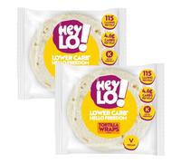 HeyLO Low-Carb Wraps - Soft & Malleable 4.6g Carbs Per Wrap - High-Protein & Fibre for Keto Snacks or Meals - Low Calorie Snacks Freezer-Friendly & Versatile - (12 Wraps)