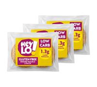 HeyLO Low Carb Gluten Free Keto Bagels, 1.3g Carbs & 12g Protein per Bagel