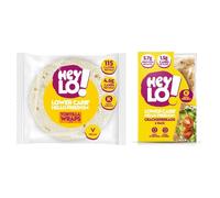 HeyLO Low Carb Keto Bundle - High Protein Crackerbreads (Pack of 6 x 80g) and Soft Wraps (Pack of 6 x 40g) - Low Carb Snacks and Meals, Diabetic Friendly, Vegetarian, High Fibre