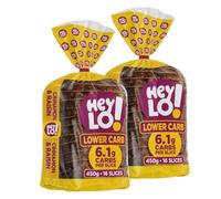HeyLO Low Carb Keto Cinnamon & Raisin Bread, 2 x 450g - 6.1g Carbs | 6.8g Protein per Slice, High Protein, High Fibre, Low Saturated Fat, 3 x 450g Sliced Loaves, Toast & Sandwiches