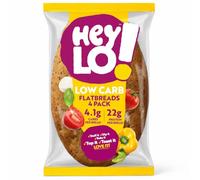 HeyLO Low Carb Keto Flatbreads, 4 x 70g, 4.1g Carbs per Base, High Protein | Flat Bread, Keto Pizza Bases, Quick & Easy Meals