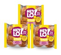 HeyLO Low Carb Seeded Keto Bread Rolls, 5g Carbs & 16g Protein,3 x 240g