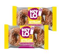Heylo Seeded Keto Bagels (2 Pack) | 1.4g Carbs, 24g Protein per Bagel | High Fibre, Low Carb Bread Alternative | Ideal for Keto, Fitness & Post-Workout Meals