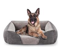 Heymamba Extra Large Dog Bed Washable, 23CM High XL Dogs Bed Filled with 2Kg Particle Memory Sponge&High Rebound Cotton to Provides Support for Head/Neck/Spine, for 40KG German Shepherds, 90x65x23cm