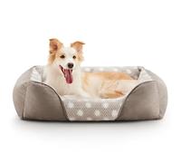 Heymamba Extra Large Dog Bed Washable with Corn Kernels&Dot Pattern Design, XL Dogs Bed Filled with Non Clumping Cotton to Prevent Bone Diseases, Suitable for Labrador/Golden Retriever, 90x65x23cm