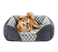 Heymamba Medium Dog Bed Machine Washable, Dog Beds Filled with High Rebound Cotton, Dogs Bed Medium with 20cm High Side for Dachshun, 65x55x21cm