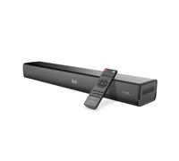 Heymell 2.1ch 120W Small Bluetooth Soundbar for TV, PC, 23-inch TV Sound Bar with Built-in Subwoofer. Dialogue Enhancer, HDMI ARC/Optical/Aux, Wall Mount. Voyage 202