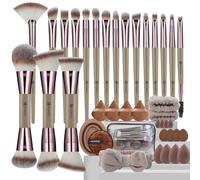 HEYMKGO 40 Pcs Makeup Brushes Set Professional Multi-functional Makeup Kit with Double Sided Makeup Brush Foundation Powder Blush Concealers Eyeshadows Brush Eye and Face Makeup Cosmetic Tools