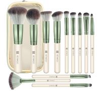 HEYMKGO Makeup Brushes 12PCS Professional Makeup Brush Set Premium Synthetic Foundation Powder Blush Blending Lip Eyeshadow Eyebrow Make Up Brush Kit with Travel Bag