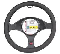 HEYNER Car Steering Wheel Cover Dotted Universal 37 To 39 Centimetres Black Soft Breathable H600000