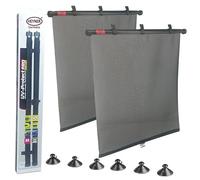 Heyner Car Window Shades Blinds Sunshade Curtains Roller Blinds Kids Baby UV Protection Large Size 2x52cm