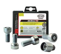 HEYNER Germany Locking Wheel Bolts Set of 4 with Unique Removal Key Anti-Theft Car Security Locks M14x1.5 085/5 Fits VW Golf 8