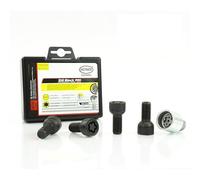 Heyner Germany Locking Wheel Bolts Set of 4 with Unique Removal Key Fits BMW X1 (E84) 2009-2015 Car Security Locks M14x1.5 Black 074/5 for Alloy Wheels