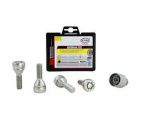 Heyner Germany StilBlock PRO Locking Wheel Bolts Set of 4 with Unique Removal Key for Smart Forfour 2014-on M12x1.5 Steel Anti-Theft Car Security Locks 074/5