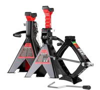 HEYNER Lifting Kit Bundle Premium Scissor Lift Jack Axle Jack Stands Vehicle Lifting Emergency Set 347200+347420 (2T)