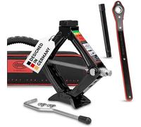 HEYNER® Scissor Jack 1t Trolley Jack with Bag I 17 mm Ratchet I Crank and Rubber Pad I Lifting Height: 98-442 mm Scissor Jack Tool Car Jack