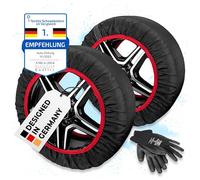 Heyner® Snow Chains Textile Snow Chains Traction Aid Fabric Chains Snowsocks Set of 2 Size XL 14-21 Inches