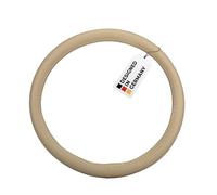 HEYNER Steering Wheel Cover Beige Car 37-39 cm Elegant Steering Wheel Protector Beige Soft Leather Universal Non-Slip Comfortable Universal