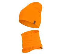HEYO Children's Beanie Hat Tube Scarf Cotton Round Scarf Soft Girls Boys Autumn Spring Set Autumn Set, yellow, 3-12 Jahren