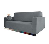 HEYOMART High Stretch Sofa Cover 1 2 3 4 Seater Couch Cover for Living Room Jacquard Knitted Thick Sofa Slipcovers for Dogs Pets Cats Furniture Protector (3 Seater, Light Grey)