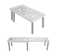 HEYOMART Kitchen Cupboard Organiser Expandable Cupboard Shelf Home and Kitchen Multifunction Storage Rack for Cabinets, Counter-Tops, Pantries, 35cm to 61cm (Grey)