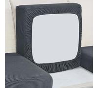 HEYOMART Sofa Seat Cushion Cover, Sofa Couch Cushion Furniture Protector, Universal Non-Slip Sofa Slipcover Replacement with Elastic Bottom Spandex Jacquard Fabric Small Checks (3 Seater, Dark Grey)