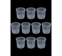 Heyous 10PCS 30ml Transparent Plastic Liquid Measuring Cups Laboratory Beaker with Scale Multipurpose Mixing Cup Suitable for Laboratories and Kitchens