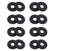 Heyous 16PCS 8Pairs Guitar Strap Lock Silicone Strap Lock Rubber Guitar Strap Building Blocks Guitar Case Rubber Guitar Strap Blocks Guitar Protector (Black)