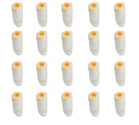 heyous 20PCS 4 Inch Paint Roller Brush Yellow Stripe Cotton Thread Thumb Roll Holder for Decorative Lines Door Cabinet Furniture