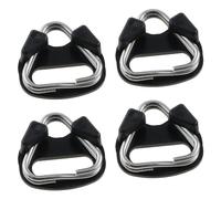 Heyous 2Pairs 4PCS Stainless Steel Triangle Split Ring Stainless Steel Lug Ring Camera Strap Triangle Split Ring Adapter riangle Split Ring Hook Plastic Cap for Camera Shoulder Strap