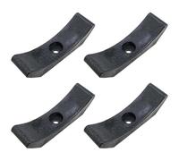 Heyous 4PCS Black Plastic Rounded Dumbbell Crescent Rack Fitness Equipment Bracket Accessories Pallet Storage Stand for Protect Floor and Keep Equipment Clean