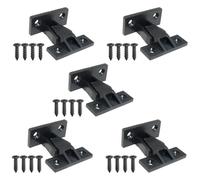 Heyous 5 Sets Black Plastic Quick Release Furniture Panel Connection Bracket with Mounting Screw Snap Connector Right Angle Quick Fit Push Clamp Fixing Suitable for Fixing Decorative Panelling Cover