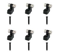 heyous 6PCS 12x11cm Black with Silver Ball Bearing Electric Guitar Headstock Presser with Screw Metal String Guide Retainer for Electric Guitar