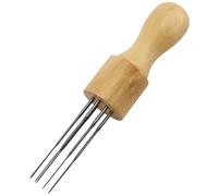 Heyous Felting Needle Wool Felt Stitch Pen Felt Needle with Eight Needle Tool Craft Wool Felt Stitch Punch Tool with Solid Wood Handle Felting Eight Needles Tool (Wood Color)