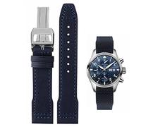 HEYOZURY IWC 20 mm 21 mm IWC Nylon Canvas Replacement Watch Strap in High Quality Soft Leather from the IWC Pilot Series with Original Strap, 21mm