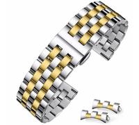HEYOZURY Stainless Steel Bracelet for Watch Metal Watch Straps Replacement Strap for Men and Women, 18 mm, 19 mm, 20 mm, 21 mm, 22 mm, 24 mm, Stainless Steel Watch Straps