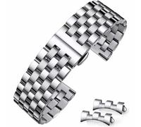 HEYOZURY Stainless steel strap for watch, metal watch straps with quick release, suitable replacement strap bracelets for men and women, 18 mm, 19 mm, 20 mm, 21 mm, stainless steel watch straps, 18mm