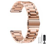 HEYOZURY Stainless Steel Watch Strap Metal Quick Release 16 mm 18 mm 20 mm 22 mm 24 mm Brushed Solid Stainless Steel Replacement Strap for Women's Watch and Smartwatches Metal Strap, Black, Silver