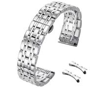 HEYOZURY Stainless Steel Watch Straps Metal Watch Strap with Straight and Curved End 12 mm 14 mm 16 mm 18 mm 19 mm 20 mm 21 mm 22 mm Metal Replacement Strap Bracelets Stainless Steel Bracelet for Men