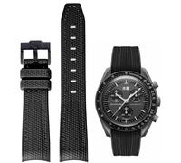 HEYOZURY Watch Bands for Omega X Swatch Moonswatch Watch 20mm Curved Rubber Strap Silicone Watch Band Men Women Replacement Bracelet Omega MoonSwatch Speedmaster No Gap Strap