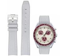 HEYOZURY Watch Bands for Omega X Swatch Moonswatch Watch 20mm Curved Rubber Strap Silicone Watch Band Men Women Replacement Bracelet Omega MoonSwatch Speedmaster No Gap Strap