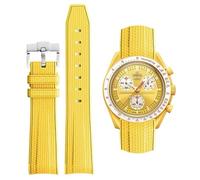 HEYOZURY Watch Strap for 20 mm Omega x Swatch MoonSwatch Rolex Watch Silicone Men with Stainless Steel Folding Clasp Replacement Strap Original Bracelet Omega x Swatch MoonSwatch Speedmaster, 20mm