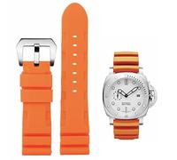 HEYOZURY Watch Straps for Panerai 22mm,24mm Premium Quality Waterproof Silicone Orange 22mm Silicone Watch Straps for Men