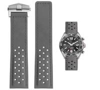 HEYOZURY Watch Straps for Tag Heuer 22mm,Genuine Leather Butterfly Buckle Perforated Racing Bracelet Soft Leather Replacement Strap Original Bracelet Aquaracer Series Tag HeuerMonaco Series