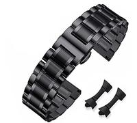 HEYOZURY Watch Straps Metal Stainless Steel Straps for Watches with Straight and Curved End 16mm 18mm 19mm 20mm 22mm 24mm Metal Replacement Straps Bracelets for Men Women