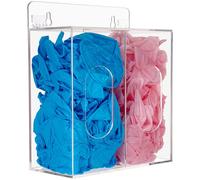 Heyrelda Acrylic Face Mask and Glove Dispenser Storage Box Holder with Lid,Disposable Hairnet & Shoe Cover Dispenser, Bouffant Cap Dispenser, Can Hang on The Wall and Stand on The Table, Clear